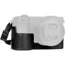 MegaGear Genuine Leather Camera Half Case Sony a6700 (Black)