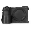 MegaGear Genuine Leather Camera Half Case Sony a6700 (Black)