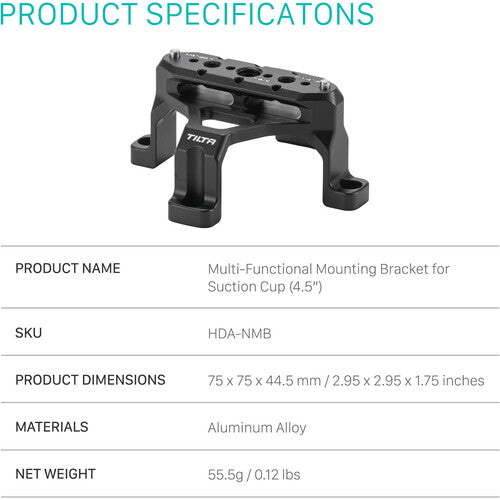 Tilta Hydra Electronic Suction Cup with NATO Mounting Bracket (4.5") Tilta Hydra Electronic Suction Cup with NATO Mounting Bracket (4.5")
