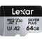 Lexar 64GB Professional SILVER PLUS UHS-I microSDXC Memory Card with SD Adapter