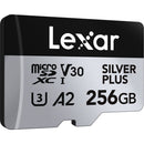 Lexar 256GB Professional SILVER PLUS UHS-I microSDXC Memory Card with SD Adapter