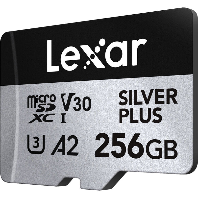 Lexar 256GB Professional SILVER PLUS UHS-I microSDXC Memory Card with SD Adapter