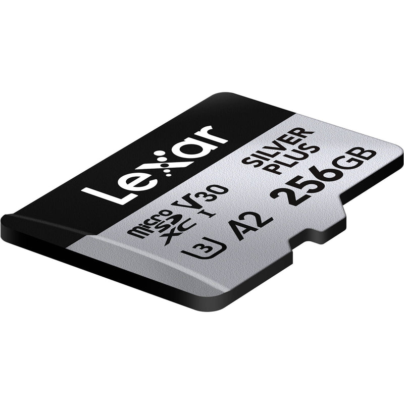 Lexar 256GB Professional SILVER PLUS UHS-I microSDXC Memory Card with SD Adapter