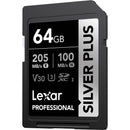 Lexar 64GB Professional SILVER PLUS UHS-I SDXC Memory Card