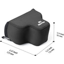 MegaGear Neoprene Case for Sony a7c II with 28-60mm Lens (Black)