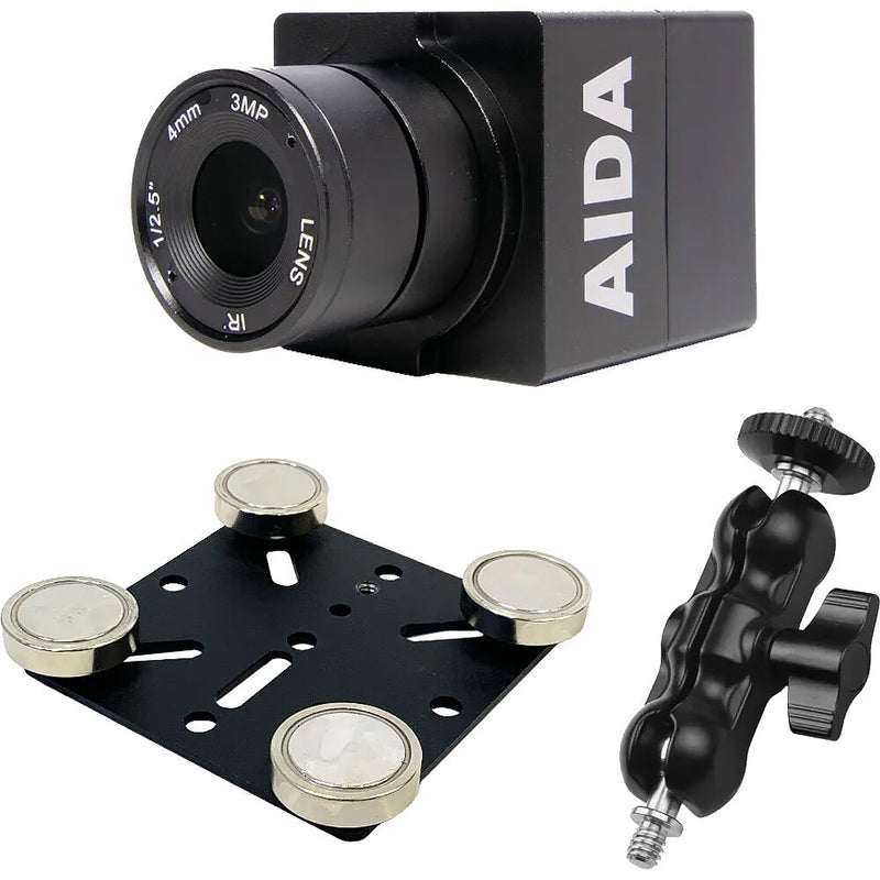 AIDA Imaging HD-100A Full HD HDMI Box Camera with Magnetic Plate & Pivot Arm Kit