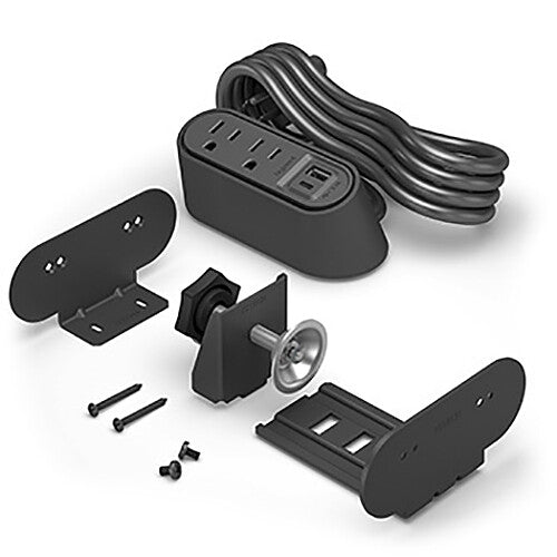 Wiremold Products 2-Outlet Desktop Power Center Slim with USB (Black)