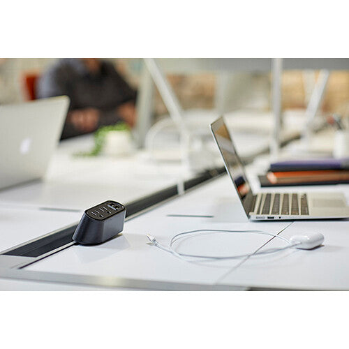 Wiremold Products 2-Outlet Desktop Power Center Slim with USB (Black)