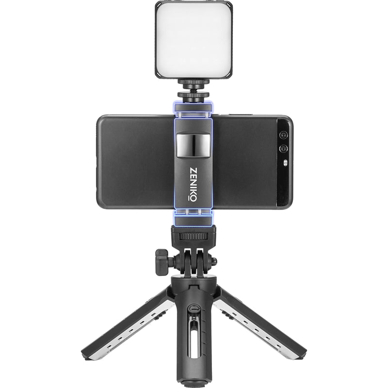Zeniko VK3 Smartphone Mount with Built-In Mirror & Accessories