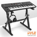 Pyle Pro PKST38.5 Heavy-Duty Z-Style Folding Keyboard Stand (Glossy Black)