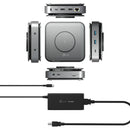 j5create 12-in-1 USB-C Dock with Dual 4K HDMI and 140W GaN Power Adapter