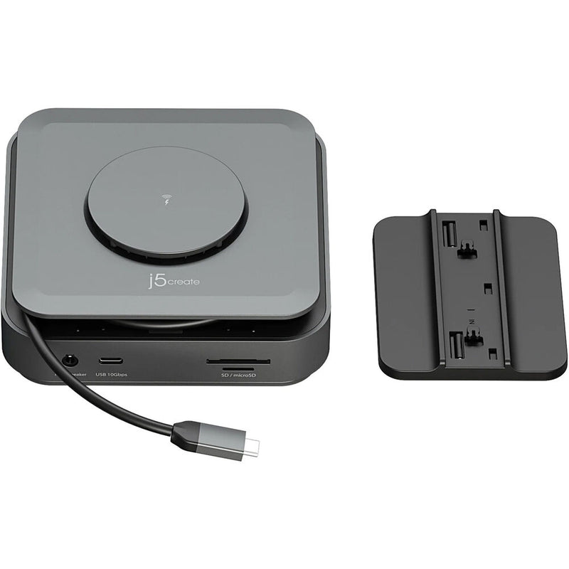 j5create 12-in-1 USB-C Dock with Dual 4K HDMI and 140W GaN Power Adapter