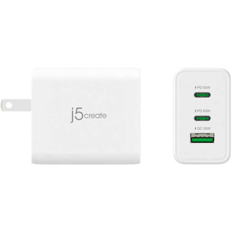 j5create 65W GaN 3-Port USB Wall Charger