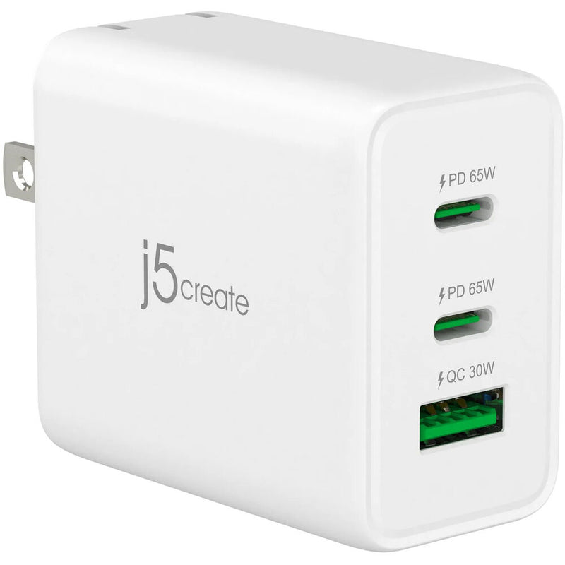 j5create 65W GaN 3-Port USB Wall Charger