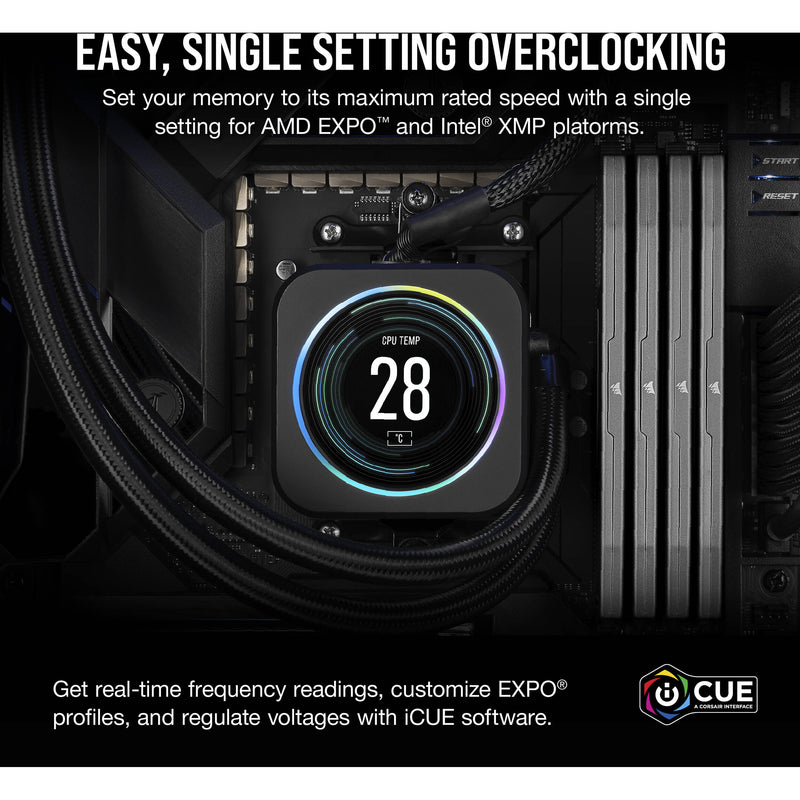 Corsair 64GB VENGEANCE DDR5 Memory Kit (2 x 32GB, Black)