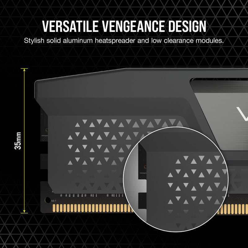 Corsair 64GB VENGEANCE DDR5 Memory Kit (2 x 32GB, Black)