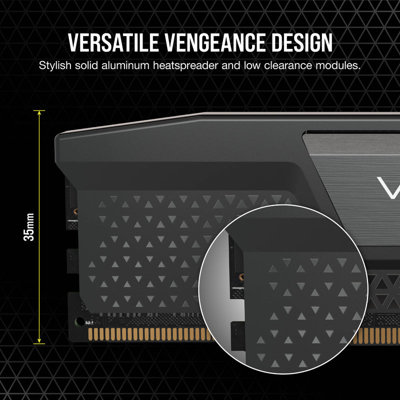 Corsair 64GB VENGEANCE DDR5 Memory Kit (2 x 32GB, Black)