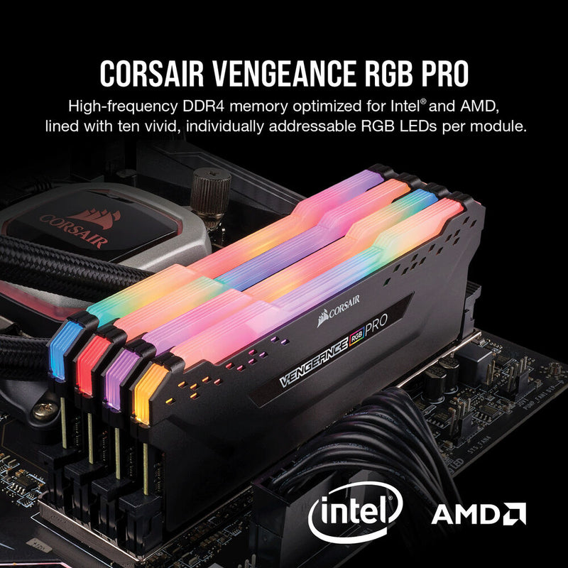 Corsair 32GB VENGEANCE RGB PRO DDR4 3600 MHz Memory Kit (Black, 2 x 16GB)