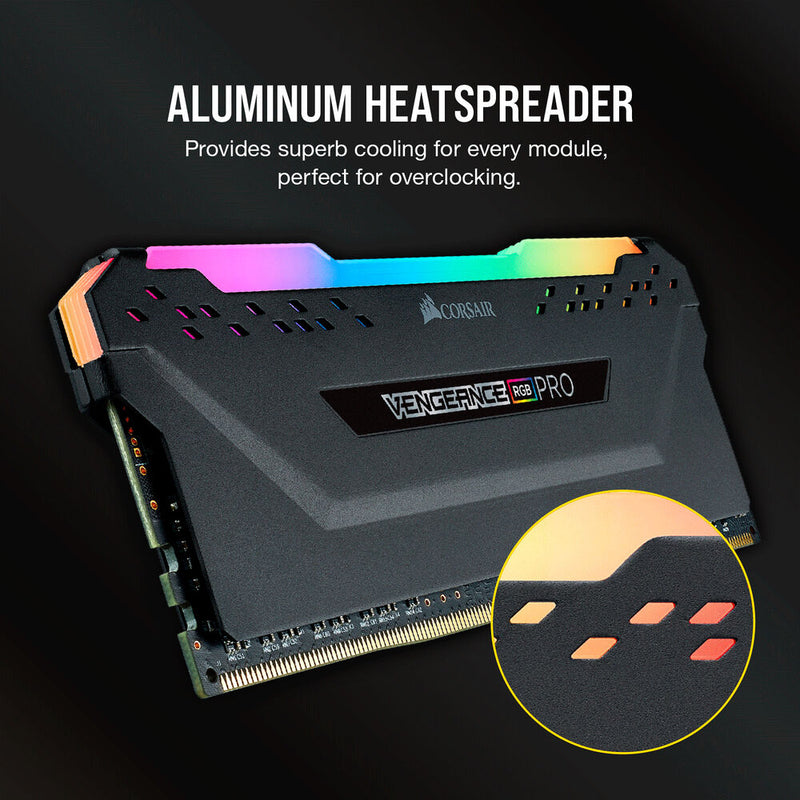 Corsair 32GB VENGEANCE RGB PRO DDR4 3600 MHz Memory Kit (Black, 2 x 16GB)