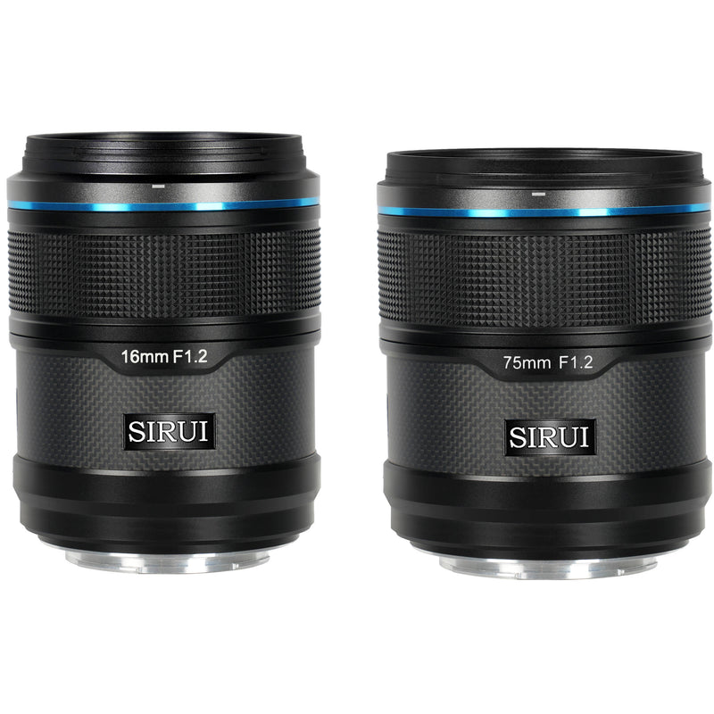 Sirui Sniper 2 Lens Kit with 16mm f/1.2 and 75mm f/1.2 Lens (FUJIFILM X, Black)