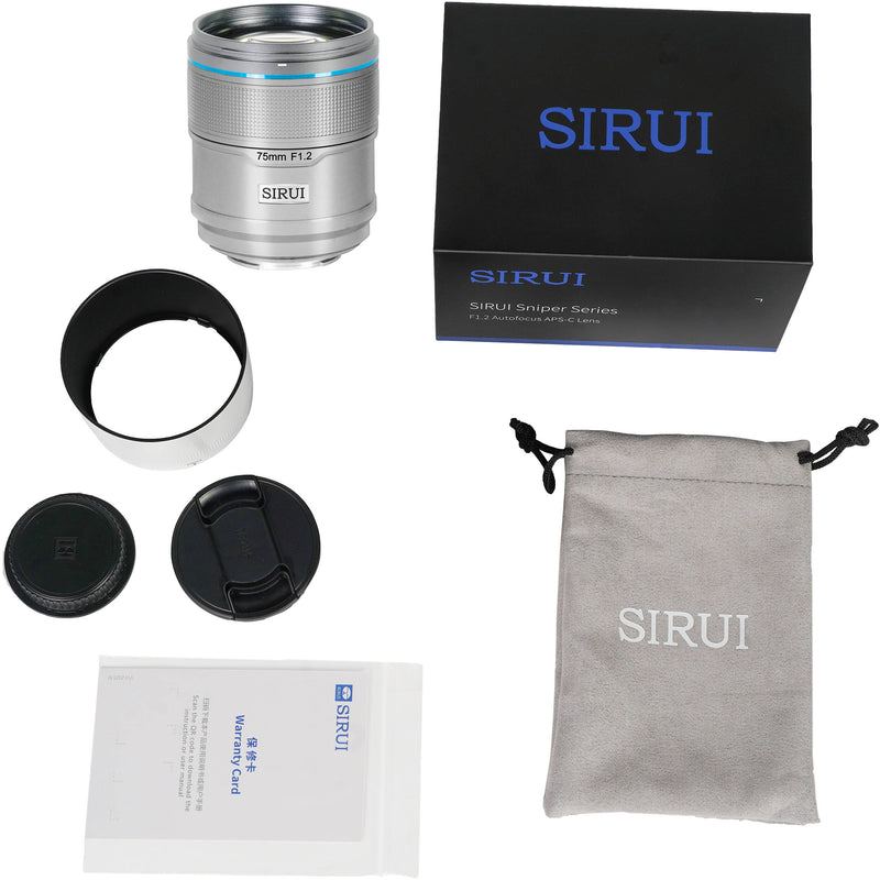 Sirui Sniper 75mm f/1.2 Autofocus Lens (Sony E, Silver)