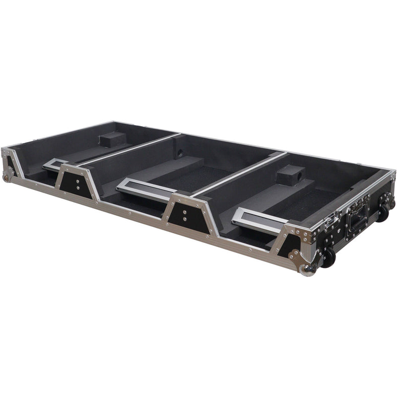 ProX ATA Style Flight Road Case with Wheels for Pioneer CDJ 3000 Player and DJM A9 Mixer (Black / Silver)