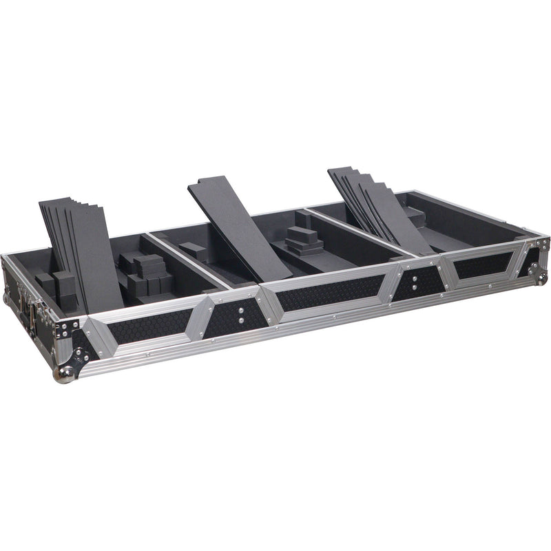 ProX ATA Style Flight Road Case with Wheels for Pioneer CDJ 3000 Player and DJM A9 Mixer (Black / Silver)