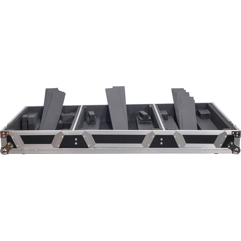 ProX ATA Style Flight Road Case with Wheels for Pioneer CDJ 3000 Player and DJM A9 Mixer (Black / Silver)