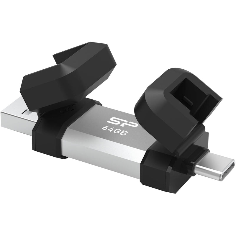 Silicon Power 64GB Mobile C51 USB 3.2 Gen 1 Flash Drive (Silver)