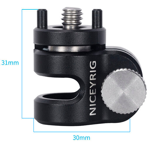 Niceyrig 15mm Single-Rod Holder Clamp with 3/8'' ARRI-Type Locating Screw