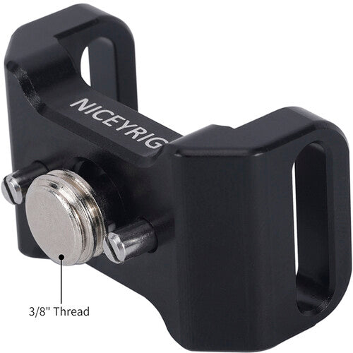 Niceyrig Camera Shoulder/Wrist Strap Hole Adapter with ARRI-Type Locating 1/4"-20 & 3/8"-16 Mounting Screws