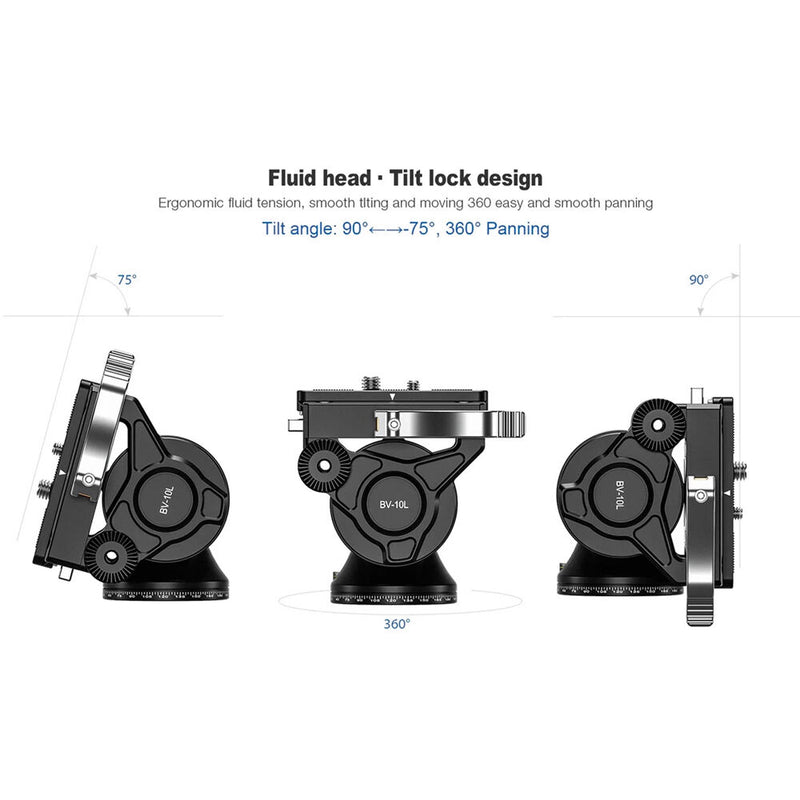 Leofoto BV-15L Fluid Head with Lever Release Clamp