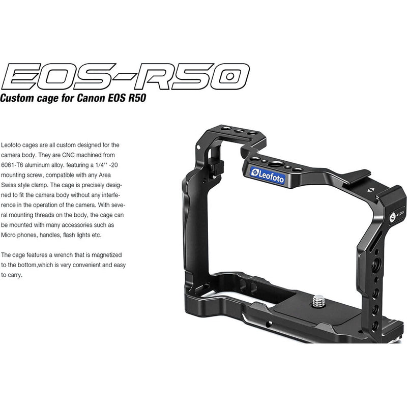 Leofoto Camera Cage for Canon EOS R50