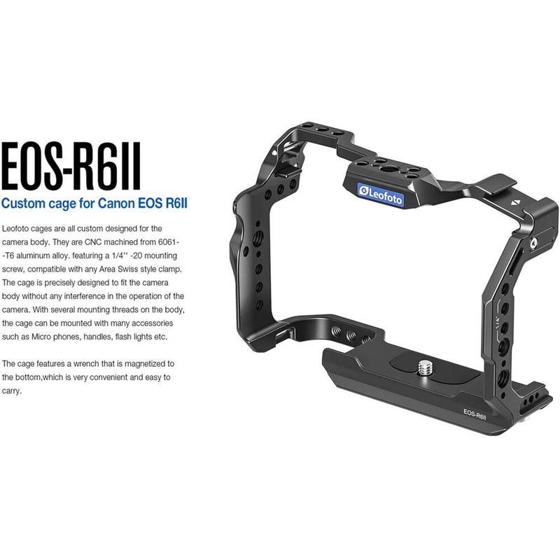 Leofoto Camera Cage for Canon EOS R6 Mark II