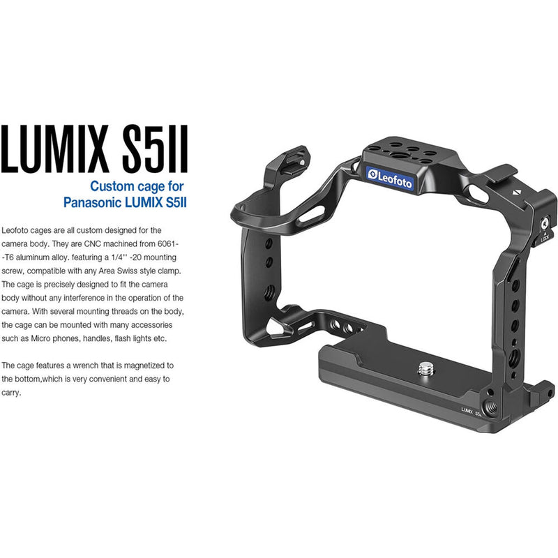 Leofoto Camera Cage for Panasonic Lumix S5 II & IIX