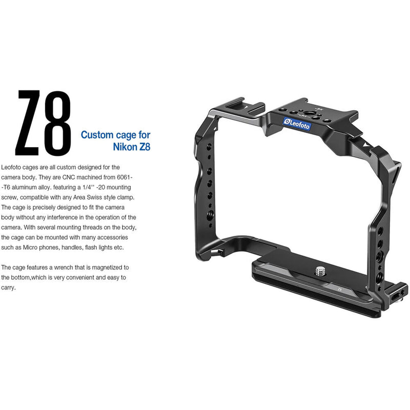 Leofoto Z8 Camera Cage for Nikon Z8 Camera