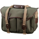 Billingham 335 MKII Camera/Laptop Bag (Sage FibreNyte / Chocolate Leather Trim, 10L)