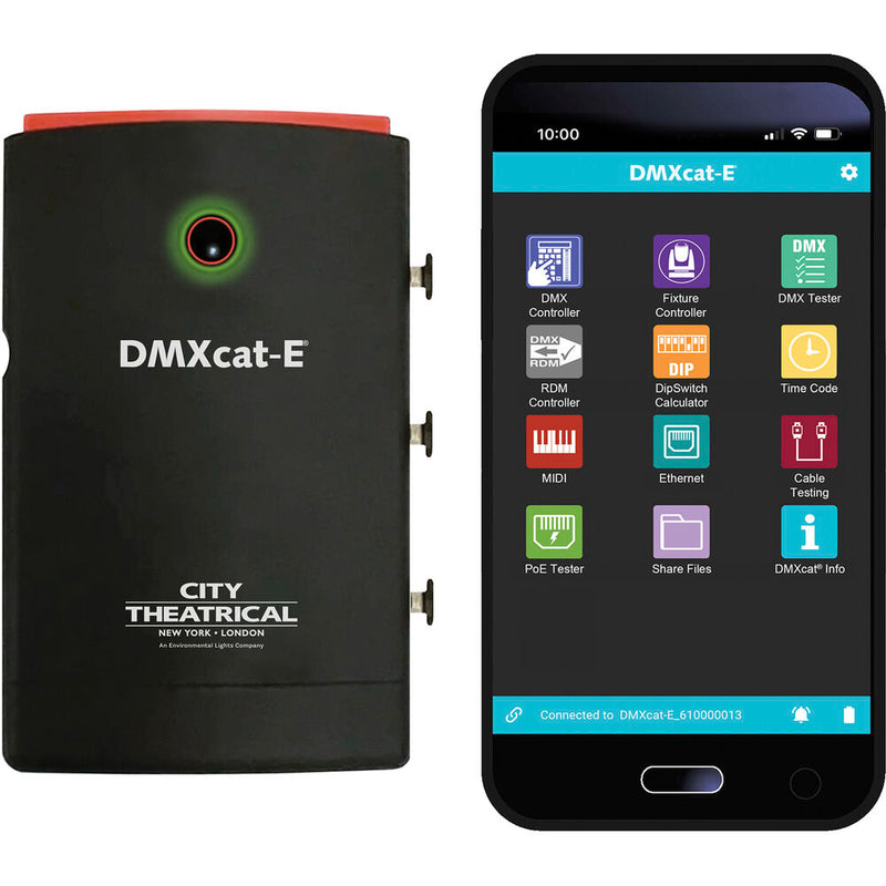 City Theatrical DMXcat-E Ethernet Control Expander for DMXcat Multifunction Test Tool