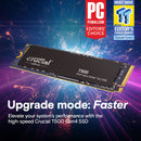 Crucial 1TB T500 PCIe 4.0 x4 M.2 Internal SSD