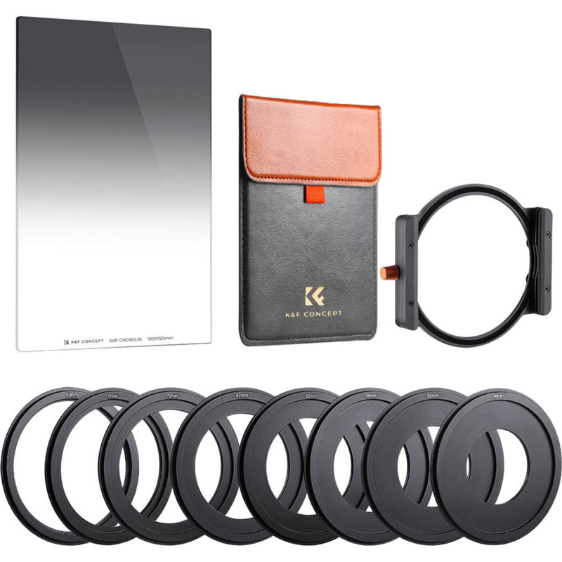 K&F Concept Nano-X Series Graduated ND Filter Kit with Holder & Rings (100 x 150mm, 3-Stop)