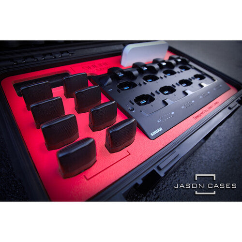 Jason Cases Shure MXW6 and Charger Wheeled Case