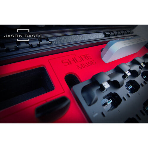 Jason Cases Shure MXW6 and Charger Wheeled Case