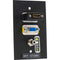 TecNec Board Room 1-Gang Wall Plate with Female HDMI, Female VGA & Female 3.5mm Stereo Jack (Black)