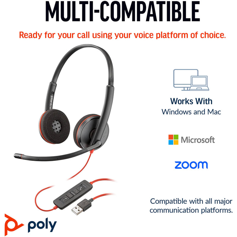 Poly Blackwire 3220 Stereo USB-C Headset