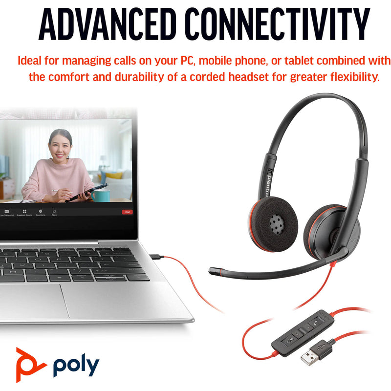 Poly Blackwire 3220 Stereo USB-C Headset