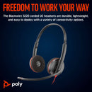 Poly Blackwire 3220 Stereo USB-C Headset
