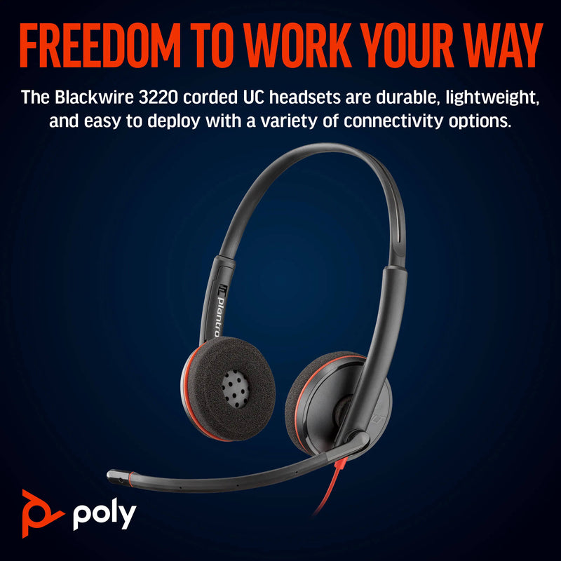 Poly Blackwire 3220 Stereo USB-C Headset