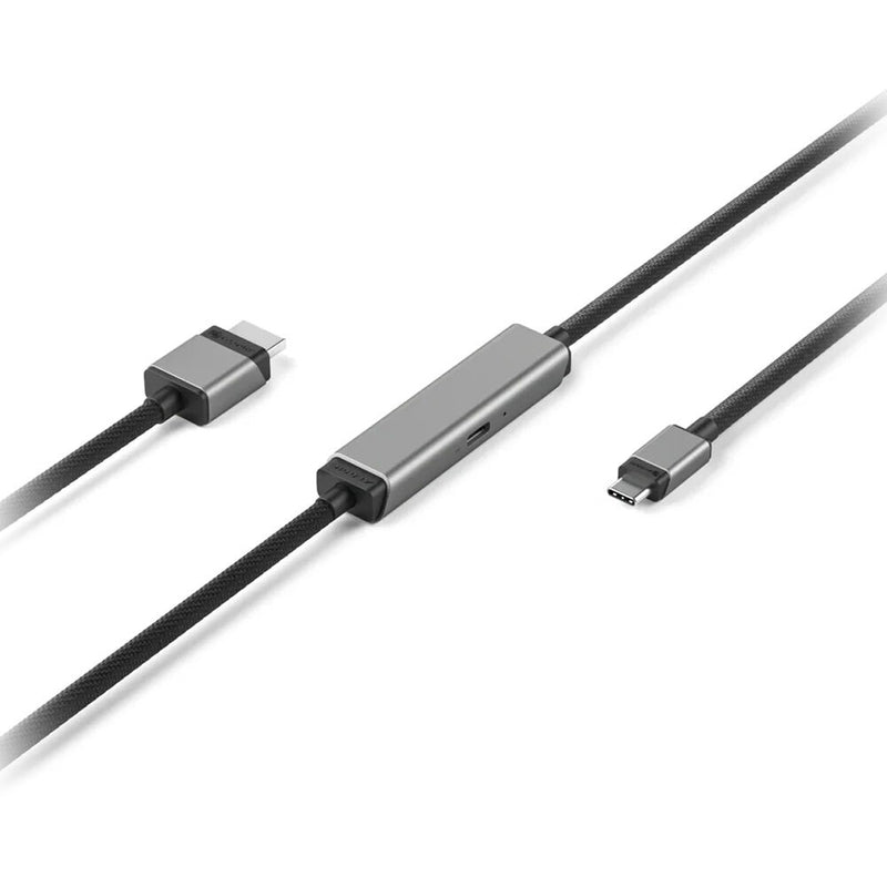 ALOGIC Ultra USB-C Male to HDMI Male Cable with Power Delivery Passthrough (3.3", Space Gray)