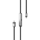ALOGIC Ultra USB-C Male to HDMI Male Cable with Power Delivery Passthrough (6.6", Space Gray)