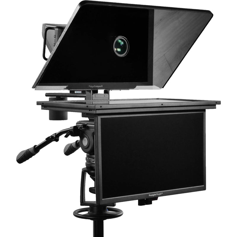 Prompter People FLEX PLUS | 16:9 Large Format | Teleprompter with 24" 400 c/dm&sup2; Monitor & 21.5" Talent Moitor